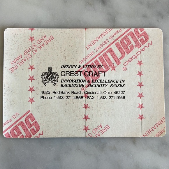 Original Grateful Dead Backstage Pass - Marvel Series Ghost Rider 5/25/1995 - Picture 2 of 2